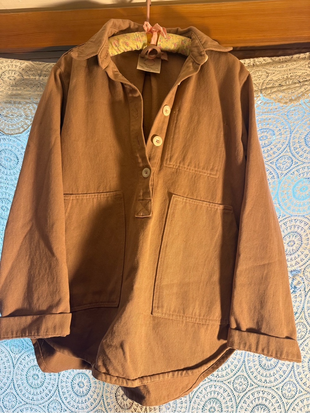Ship Supply: the Curtis Top. Casual mauve Pullover Shirt Jacket